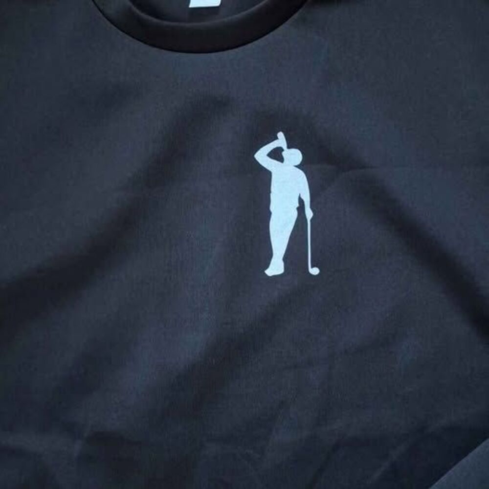 Golfer Drinking Logo Unisex Black Pull-Over Sweatshirt - XL - New
